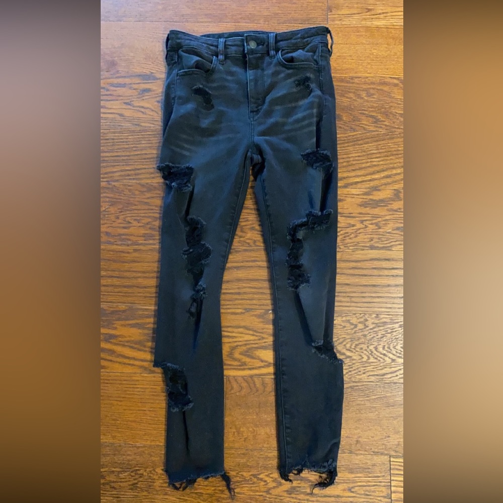 American eagle outfitters black next level stretch jeans